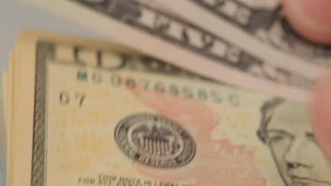 Dollars close up on white background Stock Footage 117440126
