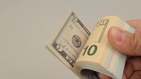 Dollars close up on white background 動画素材 117440595