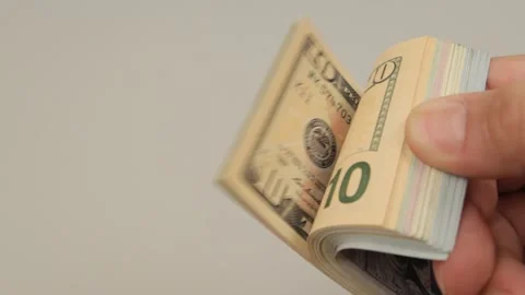 Dollars close up on white background Stock Footage 117440603