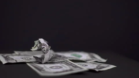 Dollars on a dark background 4K Stock-Footage 154514766