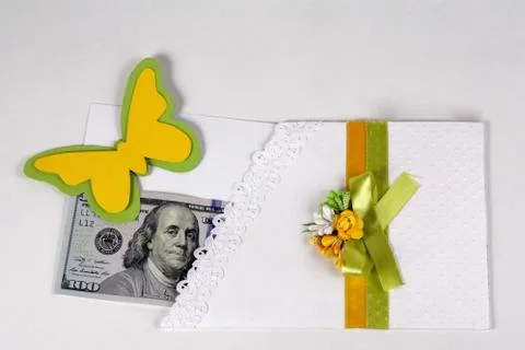 Dollars in the envelope Stock Photos