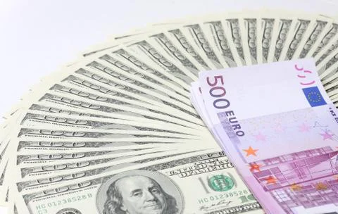 Dollars. euro. Stock Photos