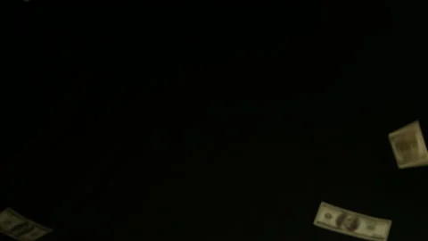 Dollars falling with black background pt 2 of 2 Video stock 149666610