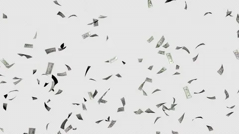 Dollars Falling Down Stock Footage 168082799