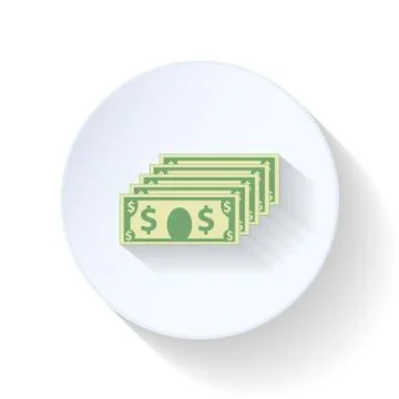 Dollars flat icons Stock Illustration