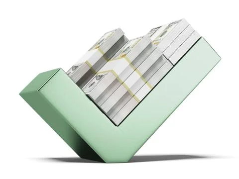 Dollars on green tick mark Stock Illustration