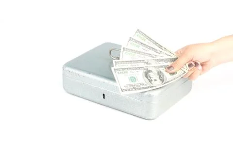 Dollars in a hand Stock Photos