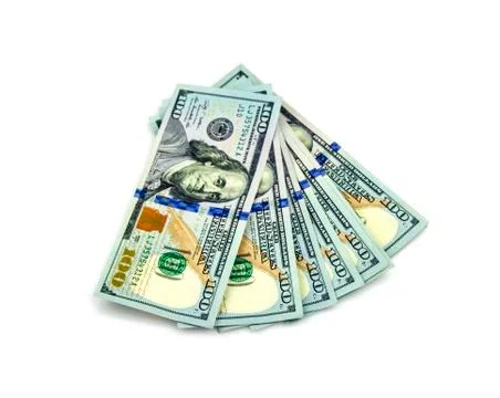 Dollars in hand Stock Photos