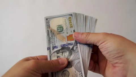 Dollars in hands Stock Footage 134168048