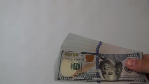 Dollars in hands Stock Footage 134168058