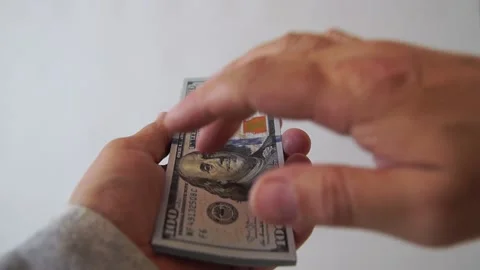 Dollars in hands Stock Footage 134168071