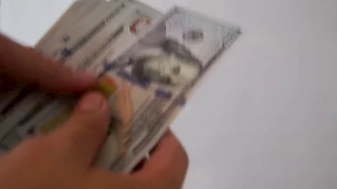 Dollars in hands Stock Footage 134168088