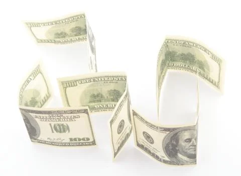 Dollars isolated Foto stock