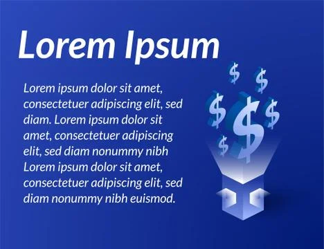 Dollars isometric vector financial concept イラスト素材