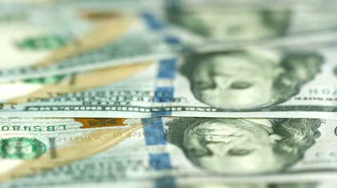 Dollars in large bills closeup. u.s. money Video stock 41846447