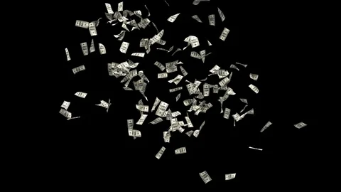 Dollars Money Falling Pack 3 Vídeo Stock 117349134