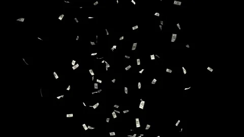 Dollars Money Falling Pack 4 Vídeo Stock 117353541