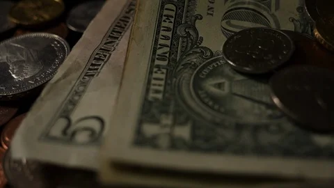 Dollars money set with count to bills of one hundred dollars Stock Footage 109344282