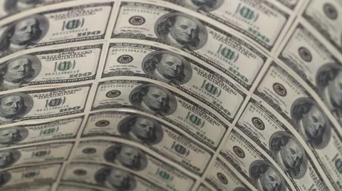 Dollars In Motion Stock Footage 60966100