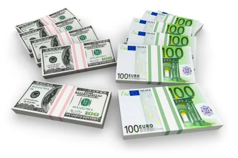 Dollars or Euro? Stock Illustration