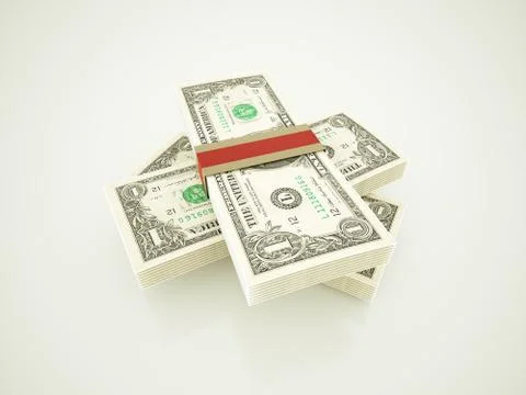 Dollars paper rendered Stock Illustration