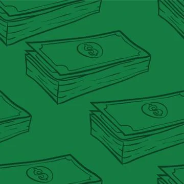 Dollars Pattern Background Stock Illustration