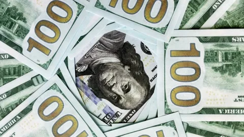 Dollars with a portrait of Washington. 動画素材 233231531