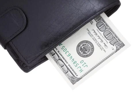 Dollars in the purse Stock Photos