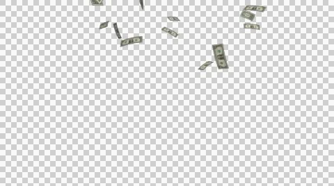 Dollars Rain with alfachannel Stock Footage 43456402