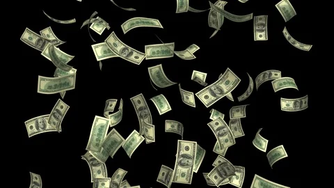 Dollars Rain Stock Footage 118717036