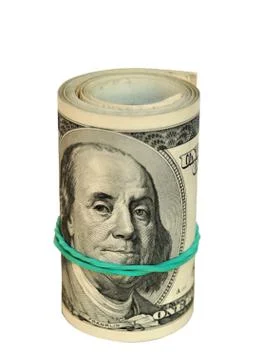 Dollars roll Stock Photos