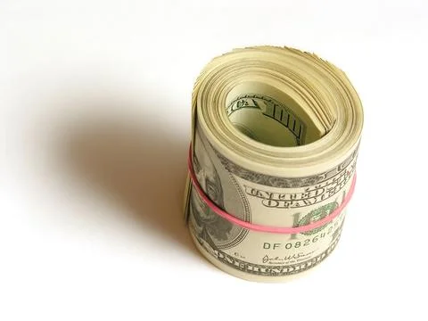 Dollars in roll Stock Photos