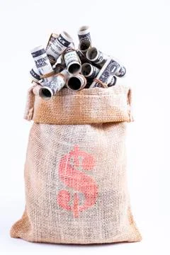 Dollars sack Stock Photos