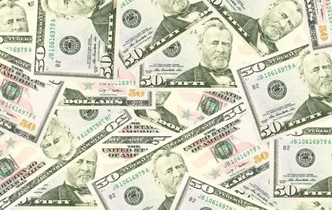 Dollars seamless background. High resolution seamless texture. Stock Photos