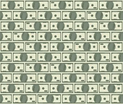 Dollars seamless pattern Stock Illustration