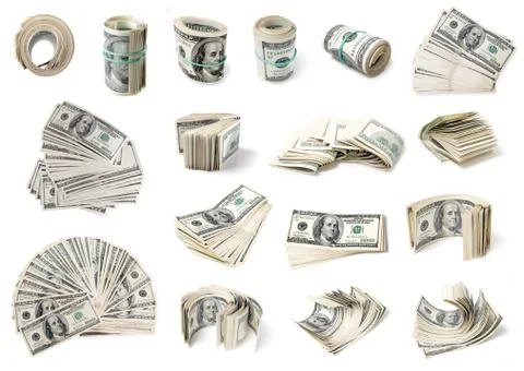Dollars set. Stock Photos