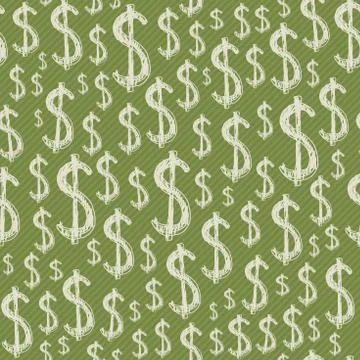 Dollars signs seamless pattern Stock Illustration
