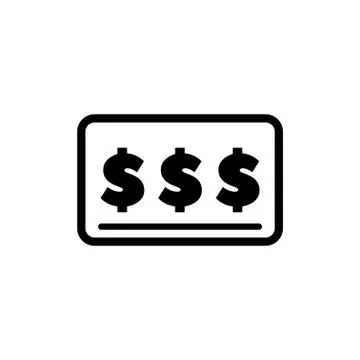 Dollars on Slot Machine Vector Icon Stock Illustration
