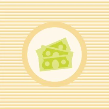 Dollars stack color flat icon Stock Illustration