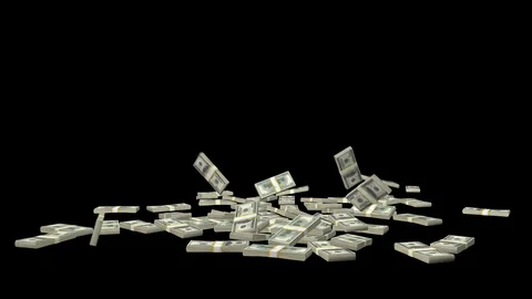 Dollars Stack Falling Pack 스톡 동영상 118054496