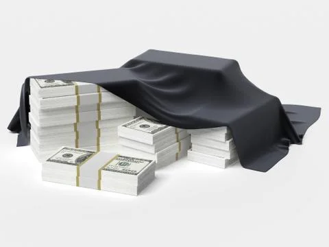 Dollars under the cloth Stockillustratie