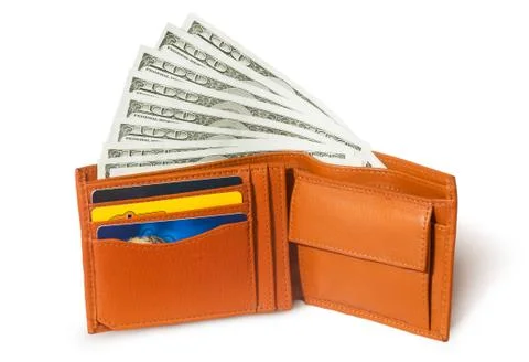 Dollars in the wallet Stock Photos
