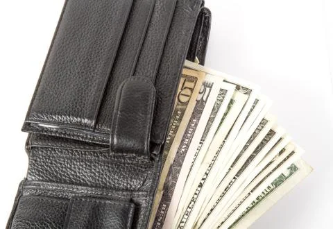 Dollars in the wallet . Stock Photos