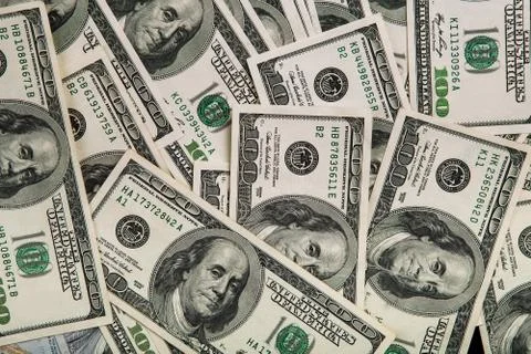 Dollars on white background Stock-Fotos