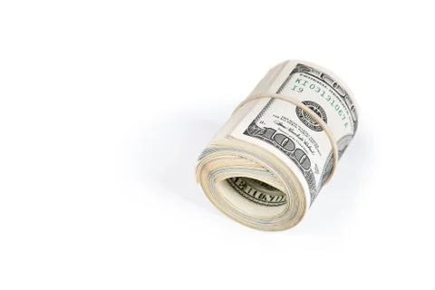 Dollars on white background Stock Photos