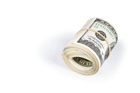 Dollars on white background Stock Photos