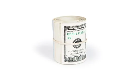 Dollars on white background Stock Photos