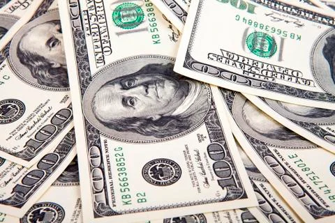 Dollars on white background 스톡 사진