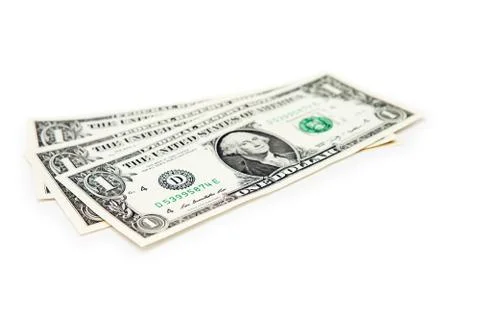 Dollars on white background Stock-Fotos