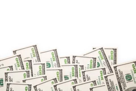Dollars on white background Stock-Fotos